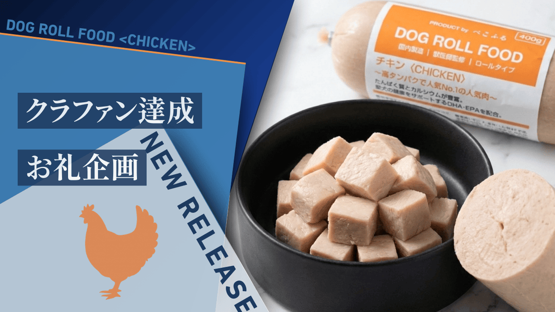 【クラファンご支援ありがとうございました】新作「DOG ROLL FOOD〈CHICKEN〉」一般発売開始